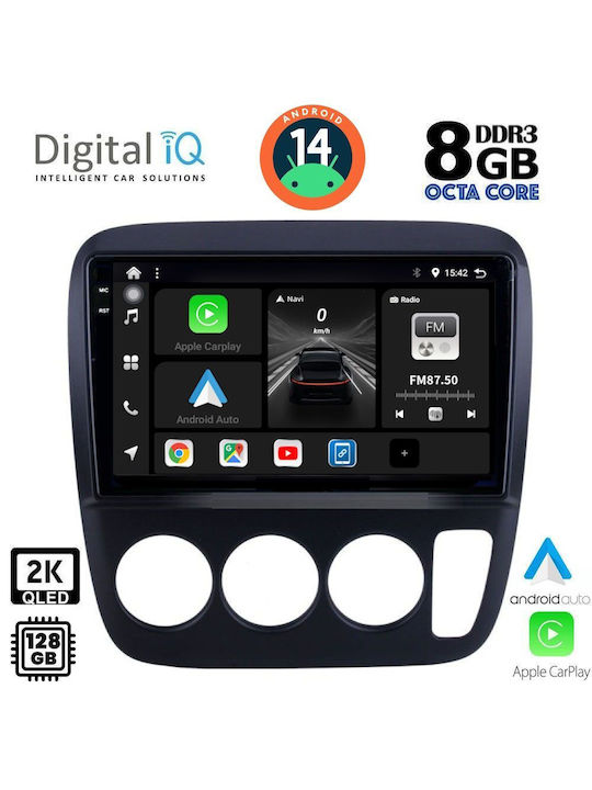 Digital IQ Sistem Audio Auto pentru Honda CR-V - Comerț electronic 1996-2006 cu A/C (Bluetooth/USB/AUX/WiFi/GPS/Apple-Carplay/Android-Auto) cu Ecran Tactil 9"