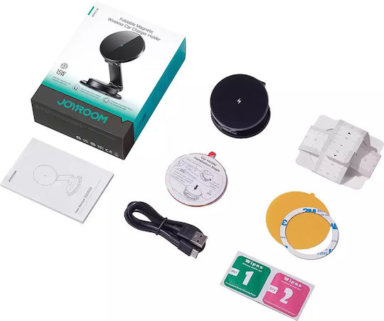 Joyroom Jr-zs408 Suport Auto Pentru Telefon Mobil 4.7" - 7" cu Magnet și Încărcare Wireless MagSafe Neagră
