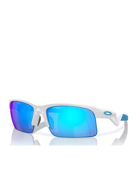 Oakley Αθλητικά Παιδικά Γυαλιά Ηλίου με Καθρέφτη Φακό Λευκά για 11-16 Ετών