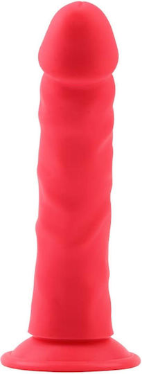 Realistisches Dildo mit Hoden und Saugnapf Rot 22.5cm