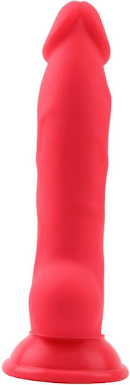 Realistisches Dildo mit Hoden und Saugnapf Rot 22.7cm
