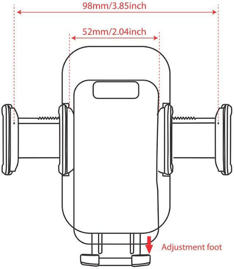 NSP Car Mobile Mount with Adjustable Hooks Black