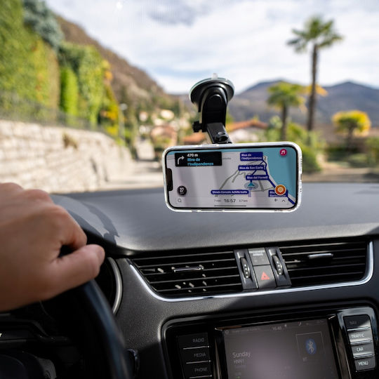 Spacecase Sc10 Dashboard - Windshield Magnetic Car Holder - Universal Μαγνητική Βάση Κινητών Με Βεντούζα - Ρυθμιζόμενο Βραχίονα Για Ταμπλό / Παρμπρίζ Αυτοκινήτου - Black (5905719039035) 118773