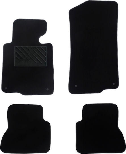 Autopataki Set of Front and Rear Mats 5pcs for BMW E46 1998-2006 Black