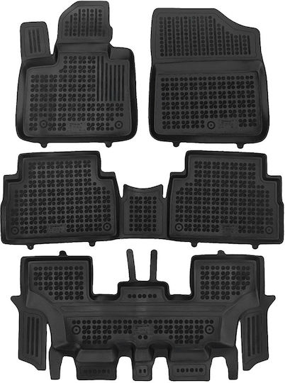 Rezaw Plast Set of Front and Rear Mats 4pcs Tray Type for Hyundai Santa Fe 2020+ Beige