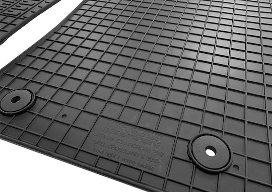 Cik Set of Front and Rear Mats 4pcs for Citroen C3 Aircross Black