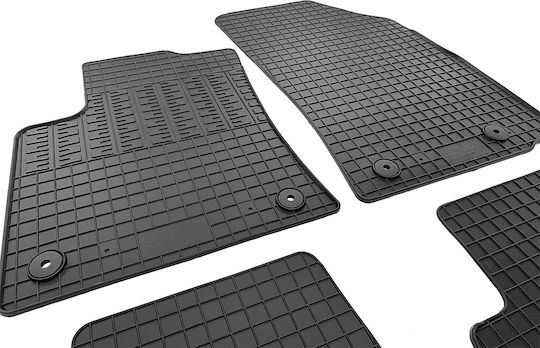Cik Set of Front and Rear Mats 4pcs for Citroen C3 Aircross Black