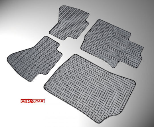 Cik Set of Front and Rear Mats 4pcs for Peugeot 107 Toyota Aygo Citroen C1 2005-2014 Black