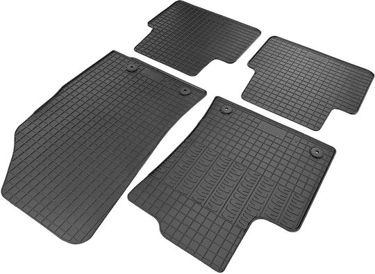 Cik Set of Front and Rear Mats 4pcs for Citroen C3 Aircross Black