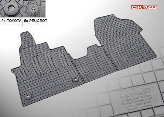 Cik Rear Mats 2pcs for Toyota Proace Citroen Jumpy 2016+ Black