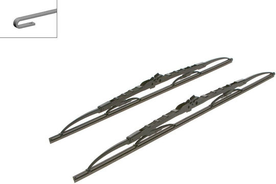 Bosch 551 Σετ Μπροστινοί Υαλοκαθαριστήρες Αυτοκινήτου 550mm 500mm