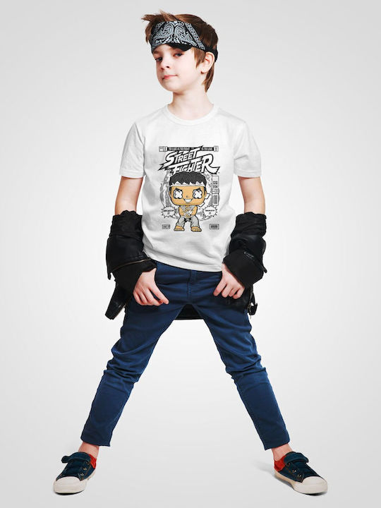 Kinder-T-Shirt White Ryu