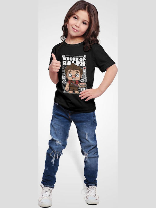 Tricou pentru copii Black Wreck-It Ralph