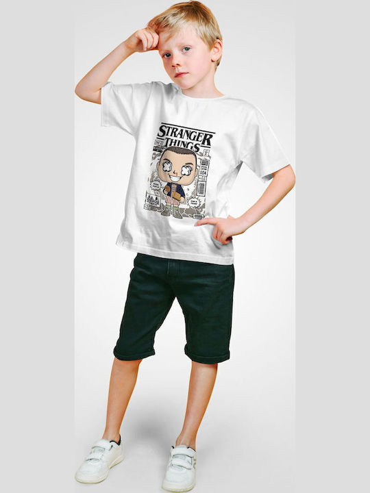 Kids' T-shirt White Eleven With Eggos Stranger Things Eleven Eggos Stranger Things