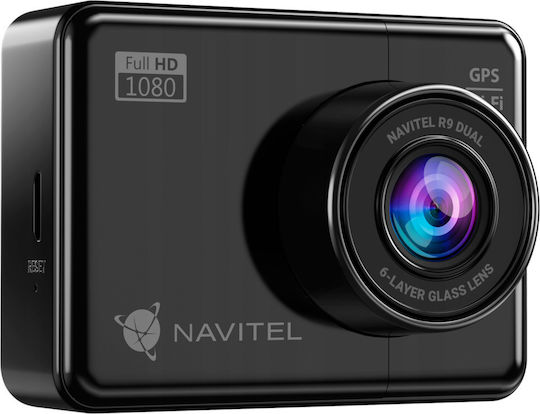 R9 Dual Σετ Κάμερα DVR Αυτοκινήτου 1080P με Οθόνη 2.7" Wi-Fi, GPS & Κάμερα Οπισθοπορείας