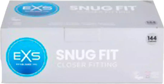 EXS Prezervative Snug Fit 144 Buc 49mm Subțiri Pentru Senzație Naturală Natural
