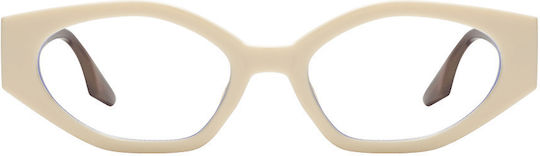 Arsanale Frauen Blaulichtblockierende Brillen in Beige Farbe AB2437-1