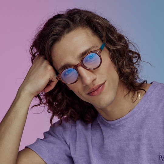 Caserta Blue Light Blocking Glasses in Brown Color
