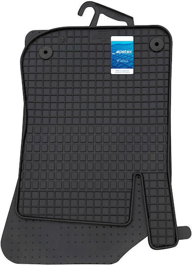 Petex Set of Front and Rear Mats 4pcs for Peugeot 208 2012-2019 Black