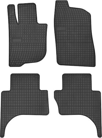 Frogum Set of Front and Rear Mats 4pcs for Fiat Fullback Mitsubishi L200 2015 Black