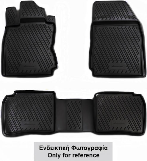 Novline Satz Vorder- und Hintermatten Wannenartig 4Stück aus TPE für Jeep Wrangler 2007 Schwarz