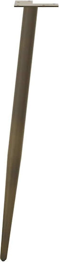 vidaXL Metallic Furniture Leg 4 Pieces Suitable for Table / Coffee Table 72cm Brown