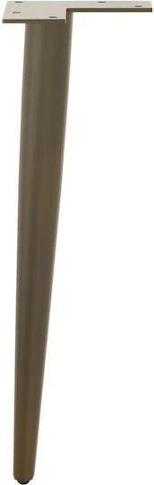 vidaXL Metallic Furniture Legs 4 Pieces Suitable for Table / Coffee Table 42cm Brown