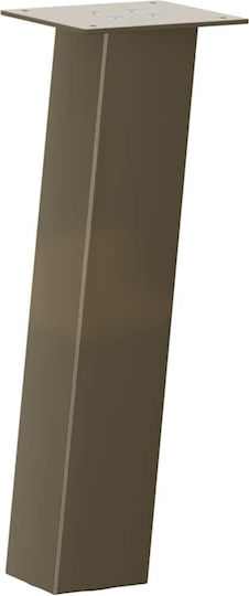 Coffee Table Legs 4 Pcs Natural Steel 42 cm Steel Brown 42 cm 80 mm