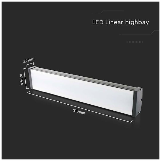 V-TAC Commercial Linear LED Light 100W Natural White IP20 Dimmable L51xD9.7xH5.32cm