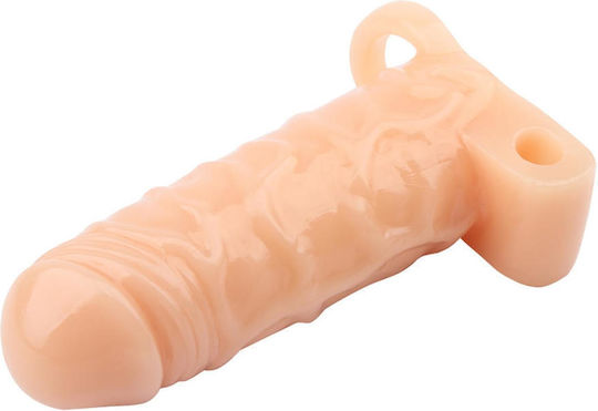 Penis-Verlängerung Mit Vibration Fleisch 14cm