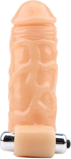 Penis-Verlängerung Mit Vibration Fleisch 14cm