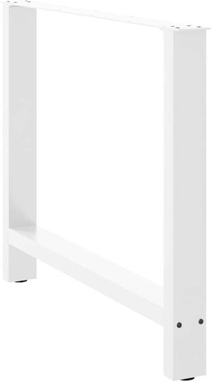 vidaXL Metallic Furniture Leg 2 Pieces Suitable for Table / Coffee Table / Office 100x72x72cm White