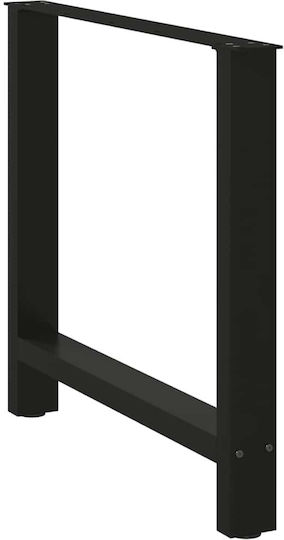 vidaXL Металик Крак На Мебел 2 Бройки Подходящ За Маса / Малка Маса / Офис 80x72x72см Черен