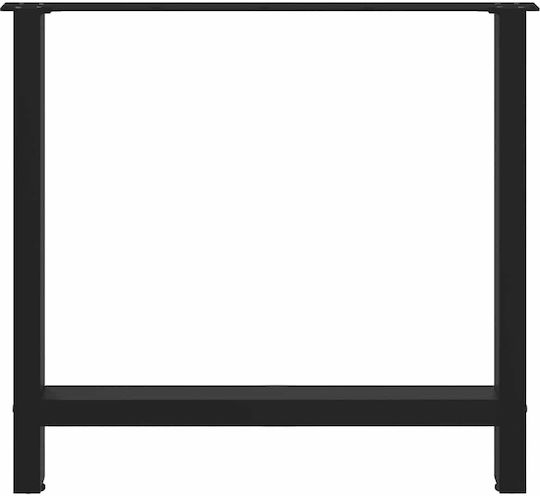 vidaXL Металик Крак На Мебел 2 Бройки Подходящ За Маса / Малка Маса / Офис 80x72x72см Черен