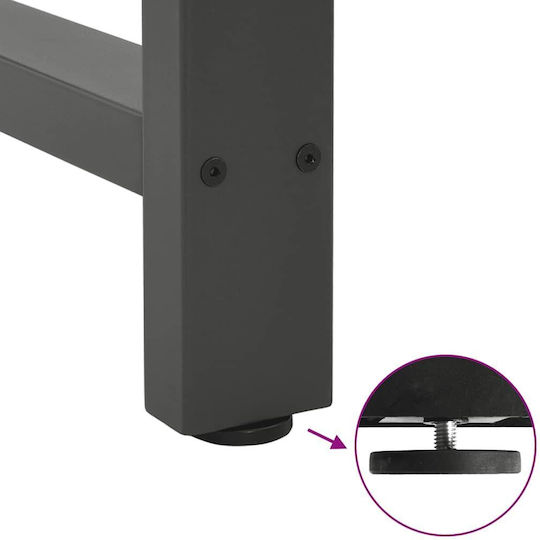 vidaXL Metallisches Möbelbein 2 Stück Für Tisch / Beistelltisch 28x42x42cm Anthrazit