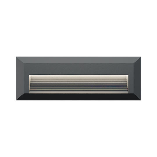 Braytron Επιτοίχιο Εξωτερικό Φωτιστικό LED IP65 3W με Ρυθμιζόμενο Λευκό Φως 23x8εκ.