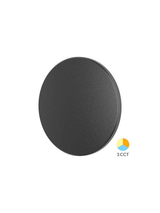 Braytron Επιτοίχιο Εξωτερικό Φωτιστικό LED IP65 12W με Ρυθμιζόμενο Λευκό Φως
