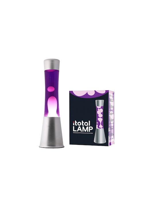 I-Total Dekorative Lampe Lavalampe Silber