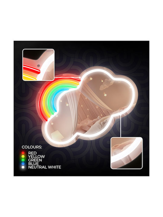 Forever Light Neon Διακοσμητικό Φωτιστικό LED Θερμό Λευκό 26x32x38.5εκ.