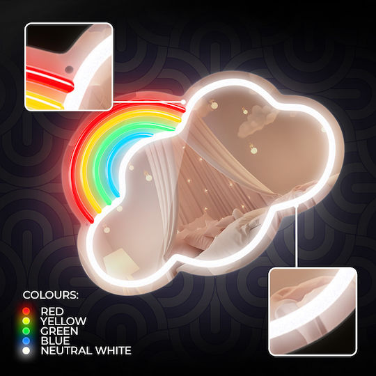 Forever Light Neon Διακοσμητικό Φωτιστικό LED Θερμό Λευκό 26x32x38.5εκ.