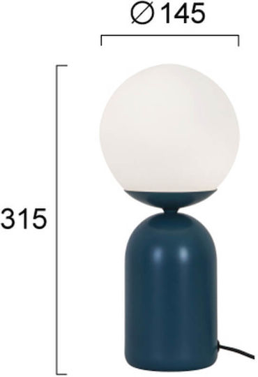 Viokef Erietta Dekorative Lampe mit Fassung für E14 Lampe Blau