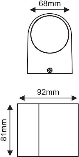 Aca Dasa Iluminat Exterior Montat Pe Perete Spot GU10 IP65 9.2x8.1x6.8cm
