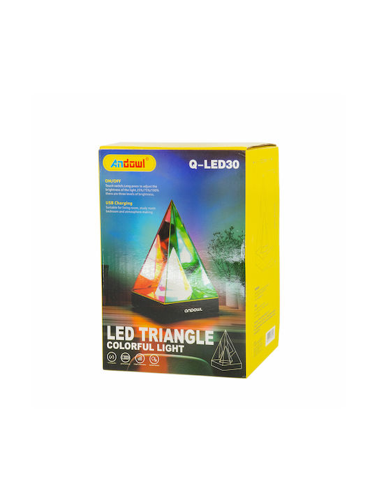 Andowl Διακοσμητικό Φωτιστικό LED RGB 15εκ.