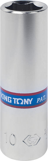 King Tony Socket Hex Long with Square Drive 1/4" Diameter 10mm