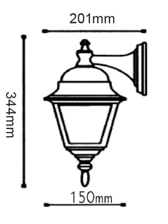 Aca Lampion Etanș 34.4x20.1x15cm Aca Lampion Etanș 34.4x20.1x15cm