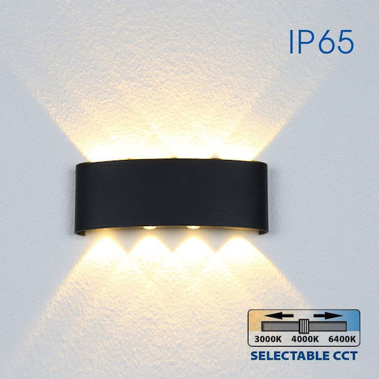 Vivalux Aruba Wandmontierte Außenbeleuchtung Deckenleuchte LED IP65 8W Mit Einstellbarem Weiß Licht 22x8x4.5cm