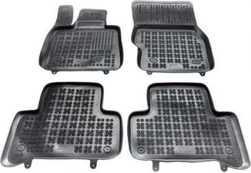 Rezaw Plast Set of Front and Rear Mats 4pcs Tray Type for Alfa Romeo Stelvio 2016+ Black