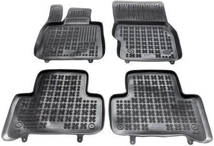 Rezaw Plast Set of Front and Rear Mats 4pcs Tray Type for Alfa Romeo Stelvio 2016+ Black