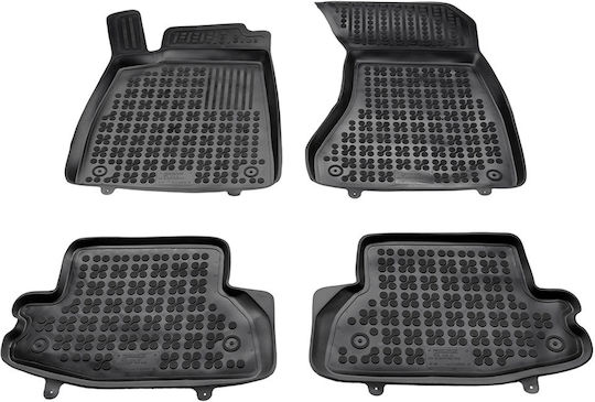 Rezaw Plast Set of Front and Rear Mats 4pcs Tray Type for Audi A5 2016+ Black