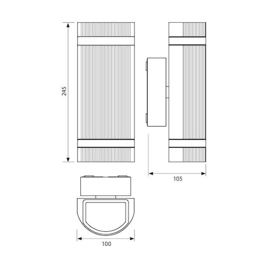 Vivalux Ceiling Lamp 10x24.5x10.5cm Vivalux Ceiling Lamp 10x24.5x10.5cm
